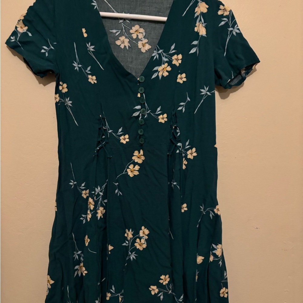 Floral Green Dress